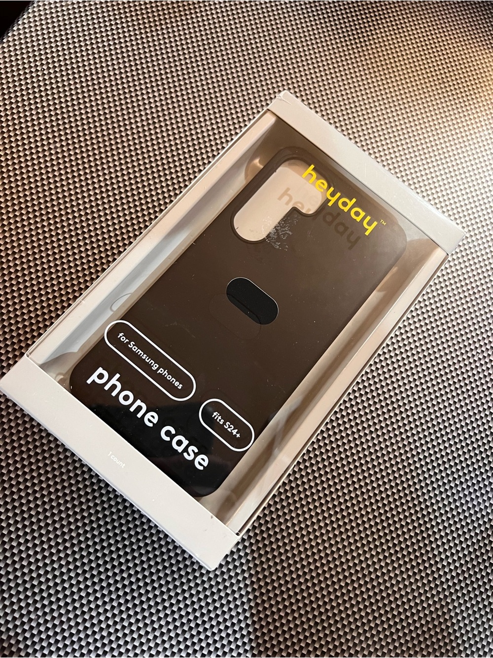 heyday Black Slim Protective Phone Case for Samsung S24+